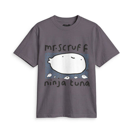 Mr. Scruffs Ninja Tuna Fish T-Shirt — Goofy Retro Album Art Tee