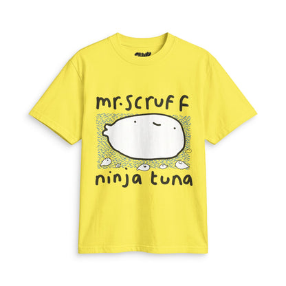 Mr. Scruffs Ninja Tuna Fish T-Shirt — Goofy Retro Album Art Tee