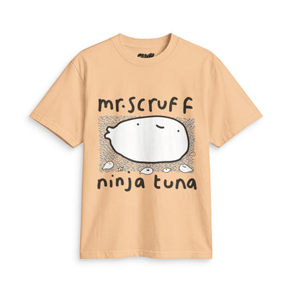 Mr. Scruffs Ninja Tuna Fish T-Shirt — Goofy Retro Album Art Tee