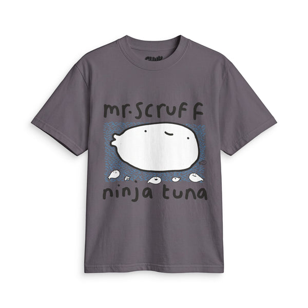 Mr. Scruffs Ninja Tuna Fish T-Shirt — Goofy Retro Album Art Tee